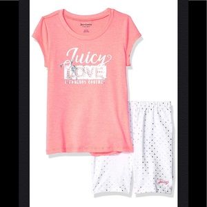 Juicy Couture girls 2pc short set 4T